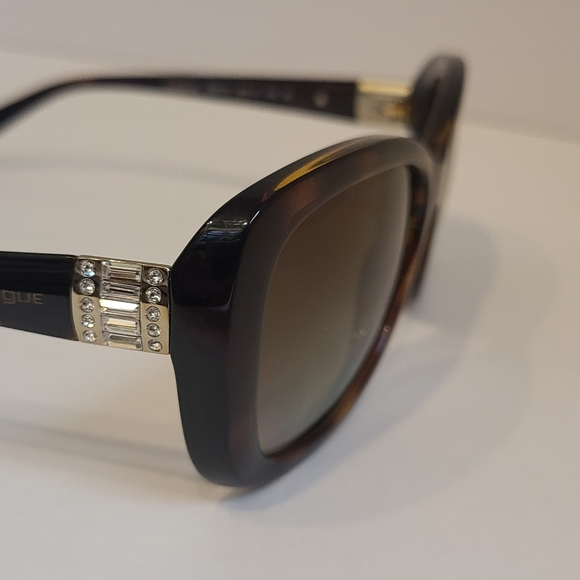 Vogue black frame with jewel accent sunglasses main image 8